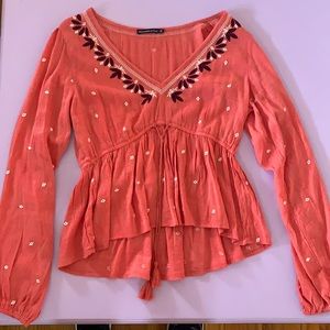 Peach blouse